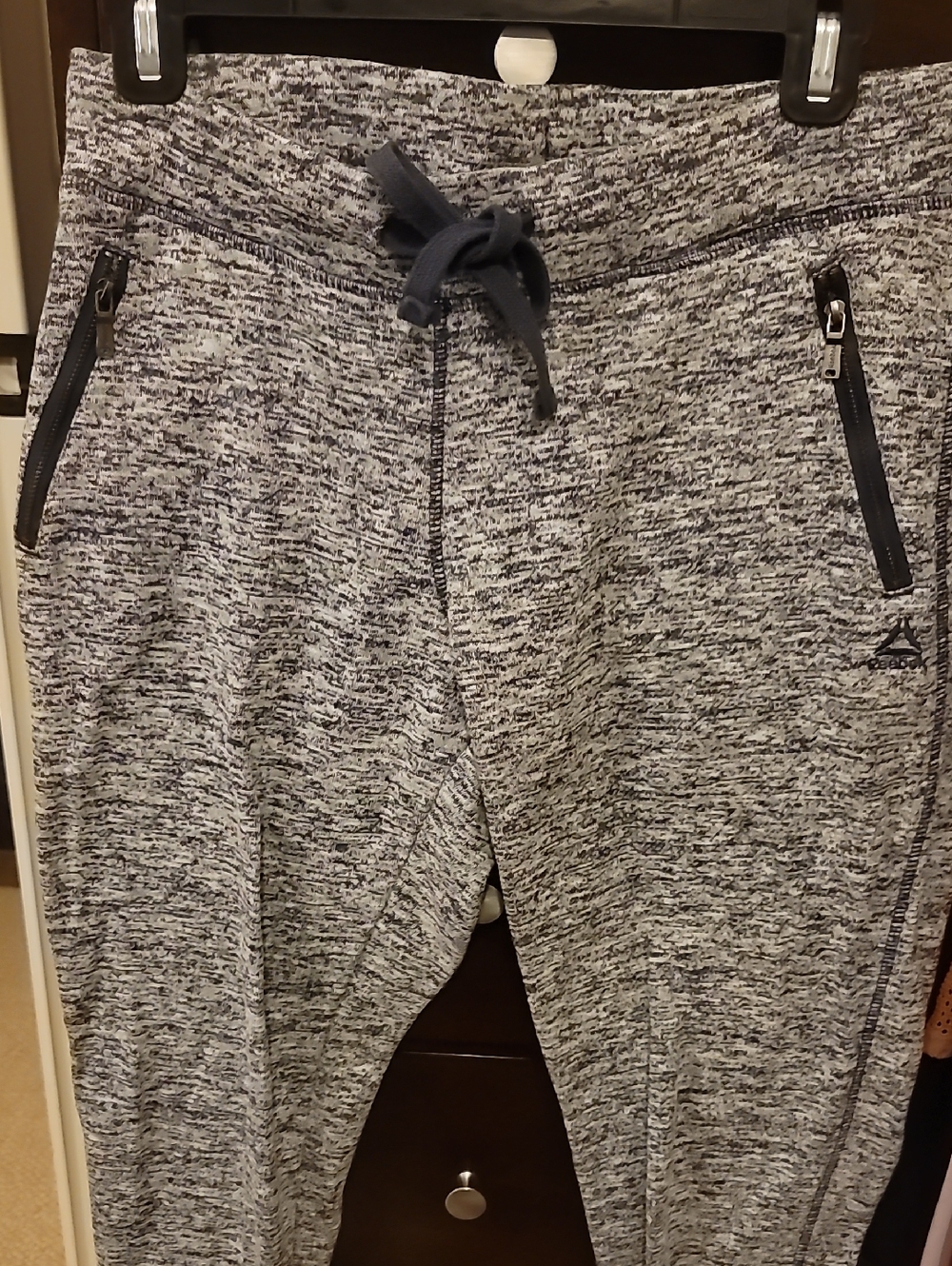 Womens Reebok Navy Marled Track Joggers Size Small